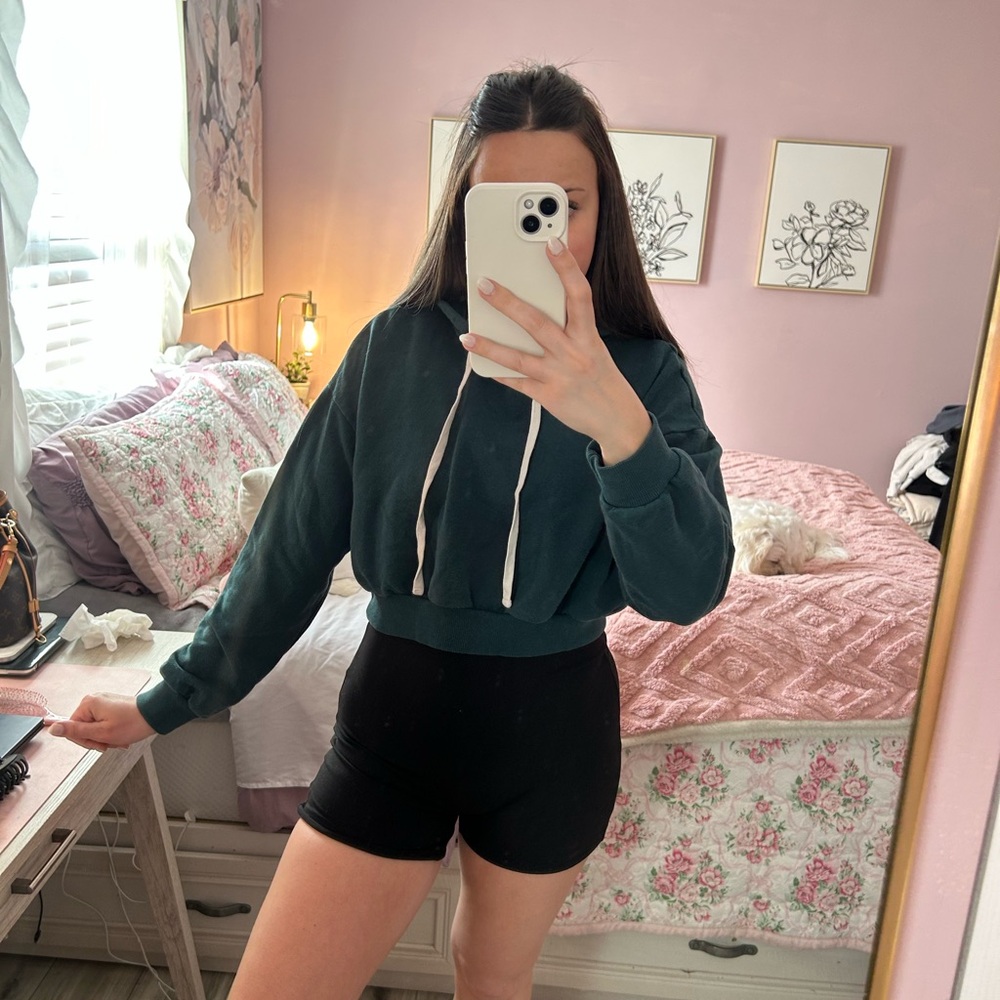 Forever 21 Dark Green Hoodie